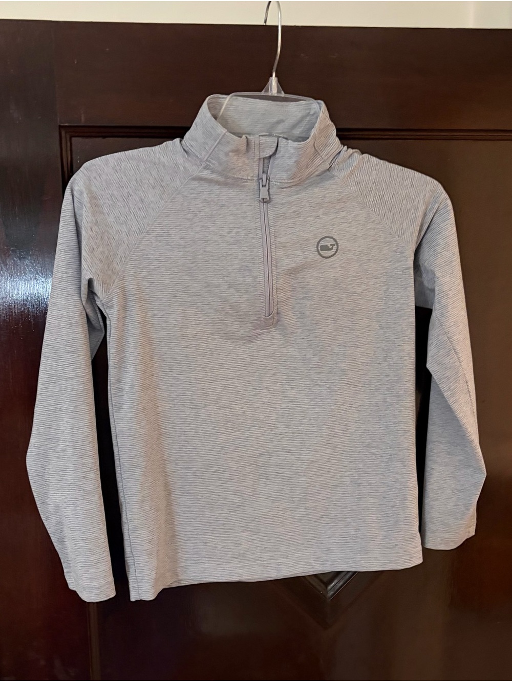 Vineyard Vines Youth Heather Gray Quarter-Zip Pullover